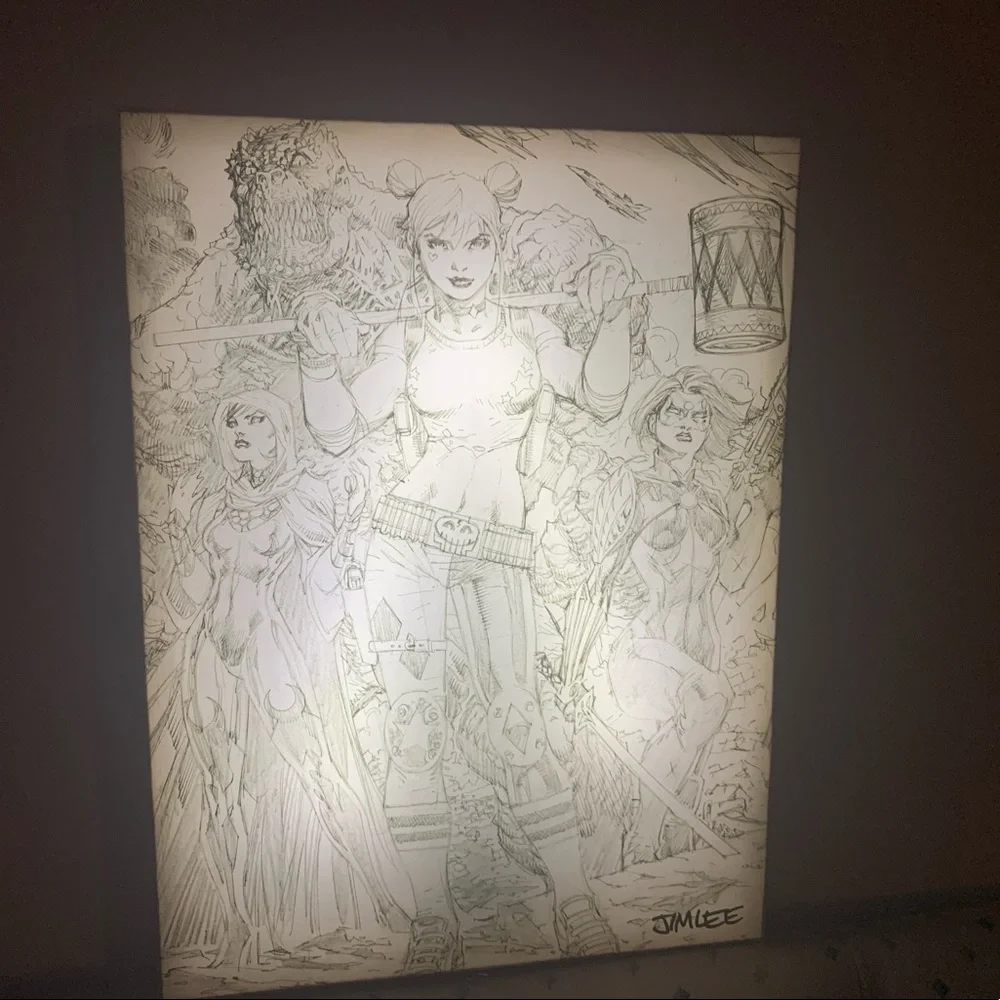 Light Up Jim Lee Exclusive Harley Quinn Canvas. - Picture 6 of 6